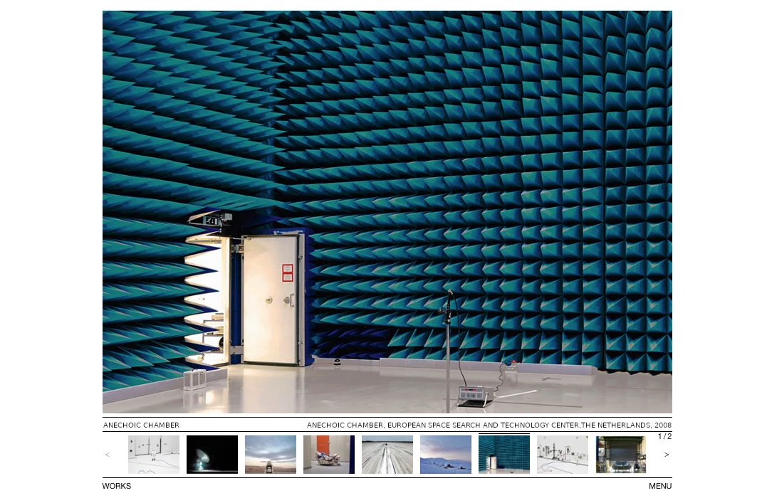 Page d'accueil du site web vincentfournier.co.uk (version 2014)